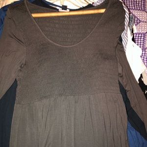 American Eagle smocked long sleeve soft&sexy shirt